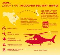 DHL heeft nu ook een helikopter express-service in Londen DHL heeft nu ook een helikopter express-service in Londen